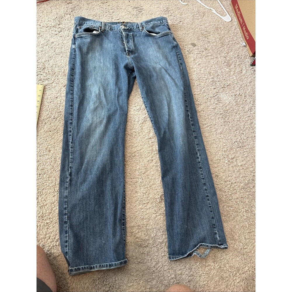 VTG Lucky Brand Boot Cut Jeans Mens 38x30 Button Fly Made In USA Baggy Grunge